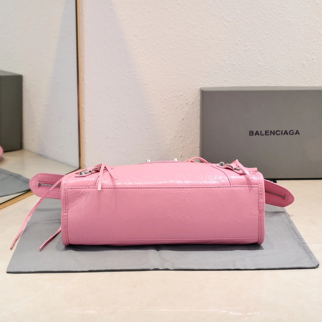 Balenciaga 2024 Lie City Studded Motorcycle Bag Soft 61027