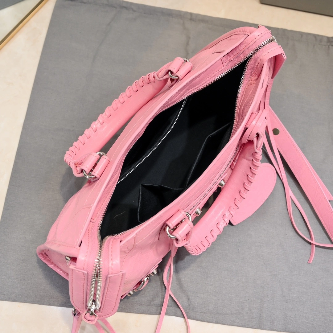 Balenciaga 2024 Lie City Studded Motorcycle Bag Soft 61027