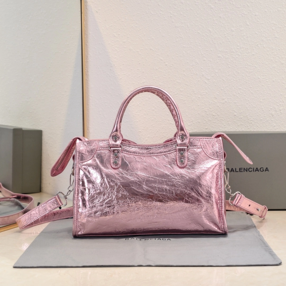Compact Balenciaga 2024 Lie City Studded Motorcycle Bag 61085