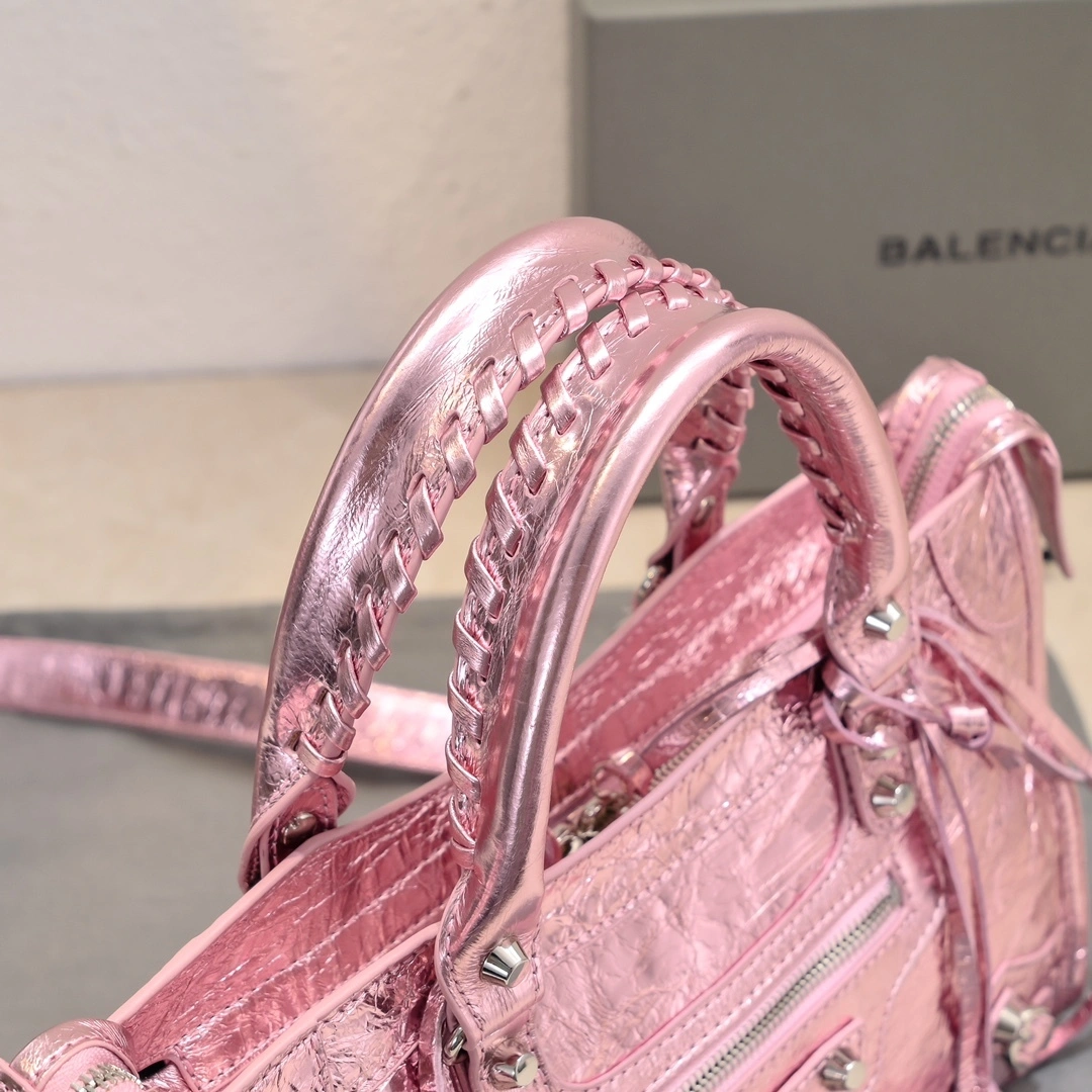 Compact Balenciaga 2024 Lie City Studded Motorcycle Bag 61085