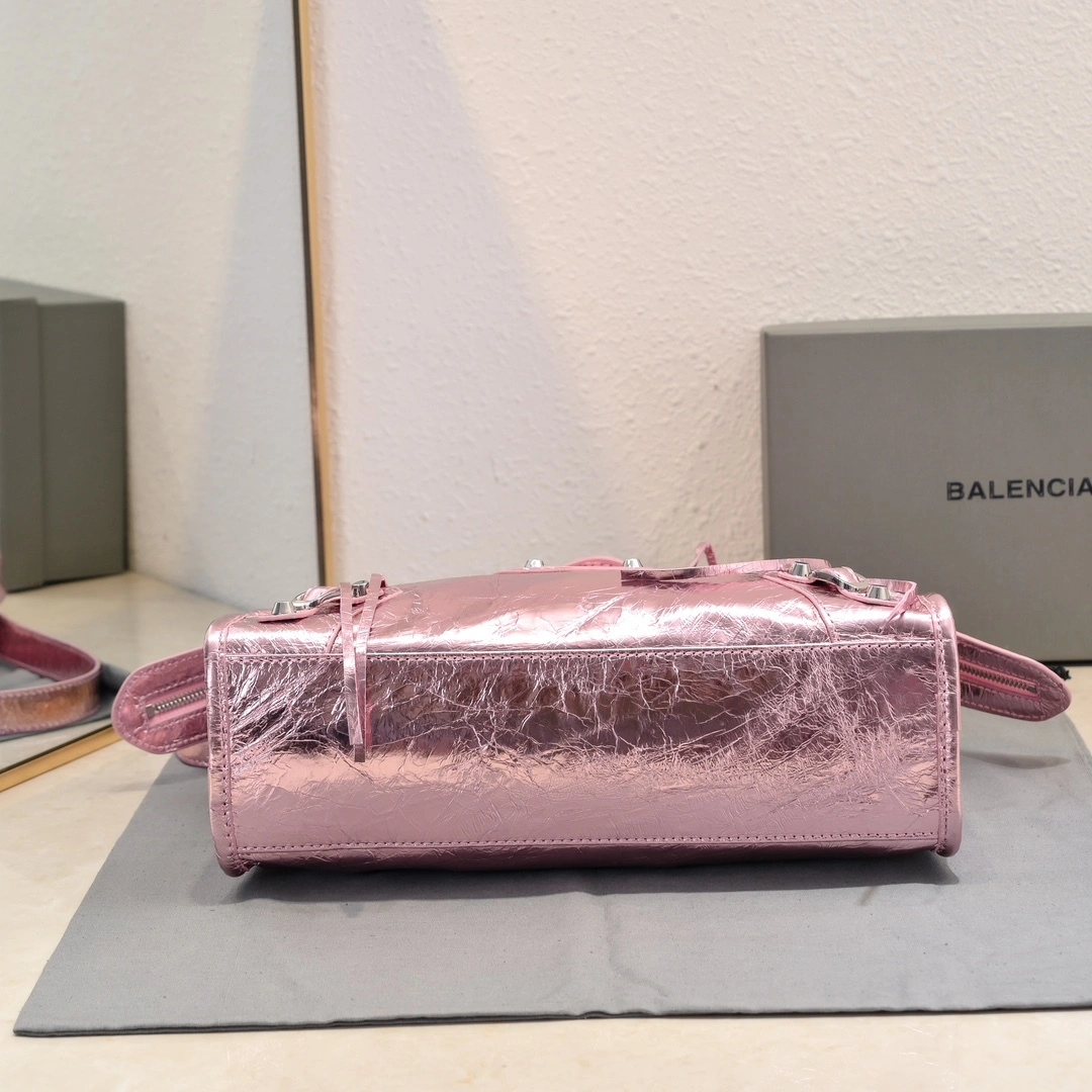 Compact Balenciaga 2024 Lie City Studded Motorcycle Bag 61085