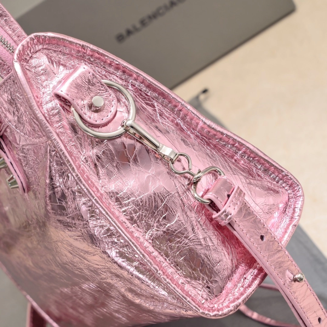 Compact Balenciaga 2024 Lie City Studded Motorcycle Bag 61085