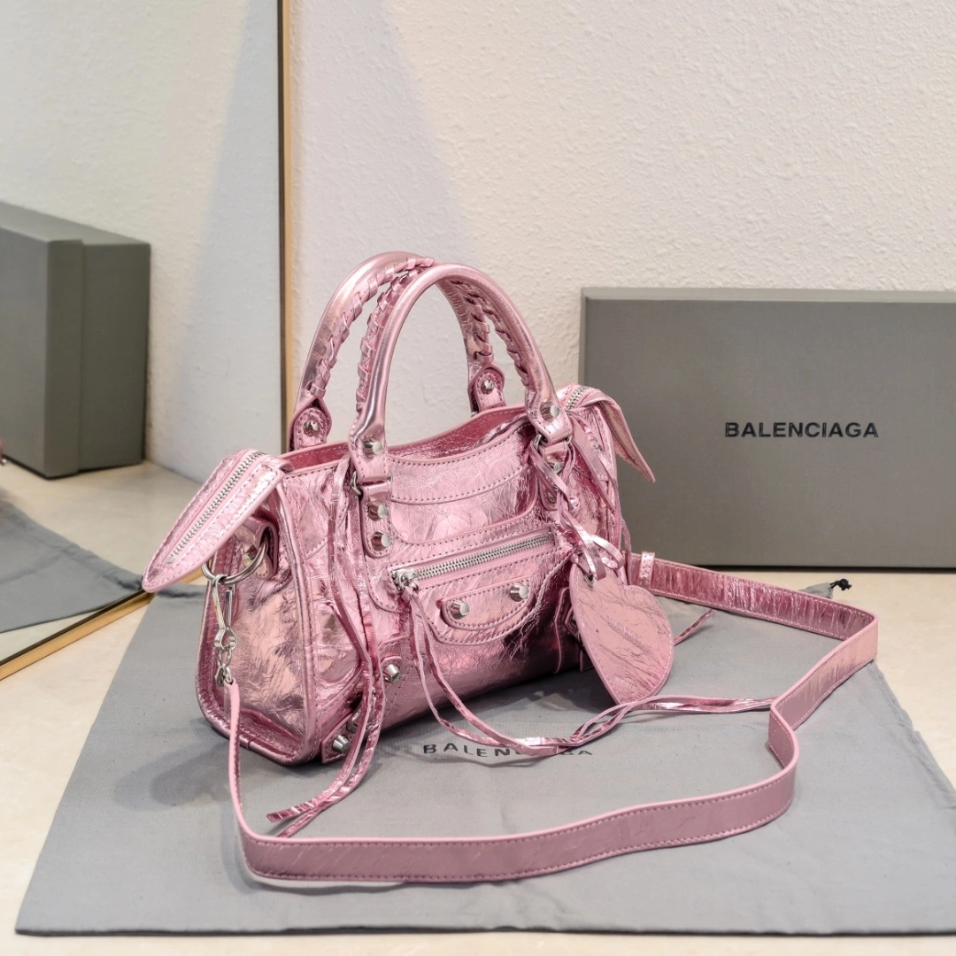 Balenciaga 2024 Lie City Studded Motorcycle Bag Sustainable 61044