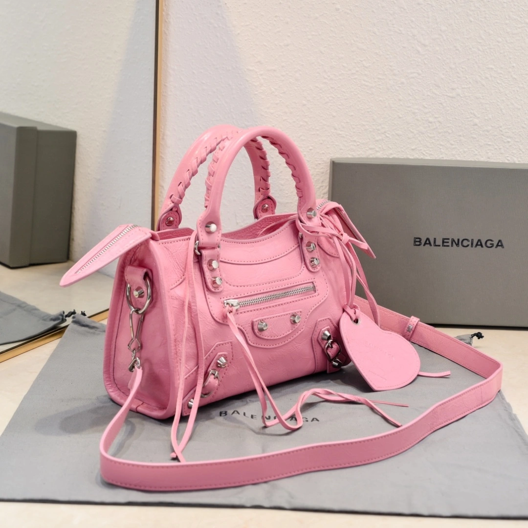Balenciaga 2024 Lie City Studded Motorcycle Bag Efficient 61052