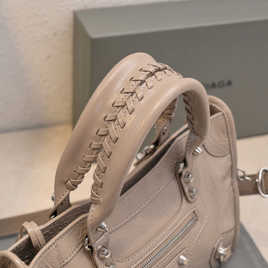 Balenciaga 2024 Lie City Studded Motorcycle Bag Modern 61012