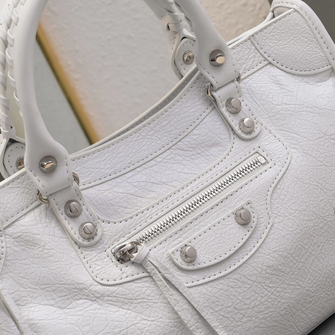 Functional Balenciaga 2024 Lie City Studded Motorcycle Bag 61019