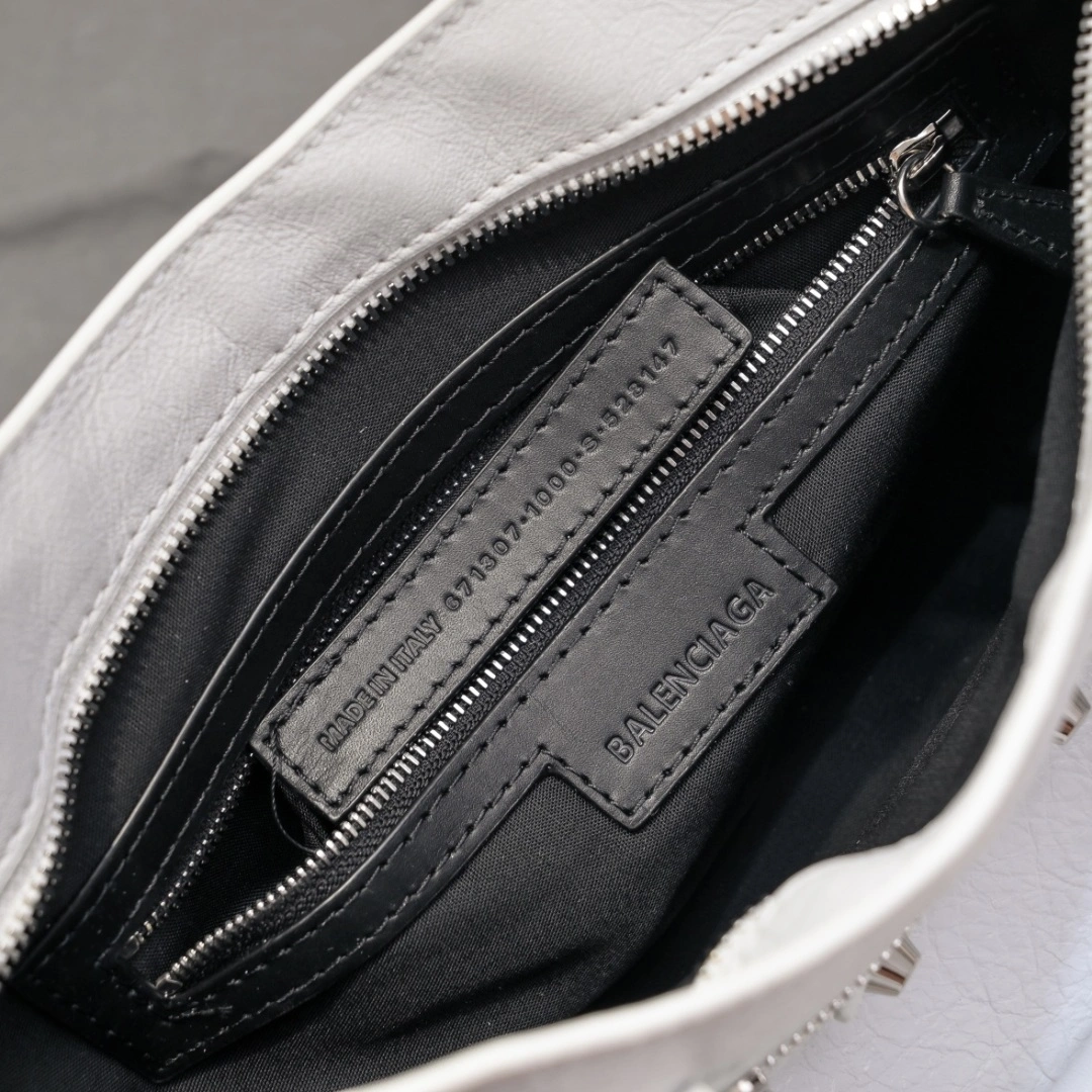 Functional Balenciaga 2024 Lie City Studded Motorcycle Bag 61019
