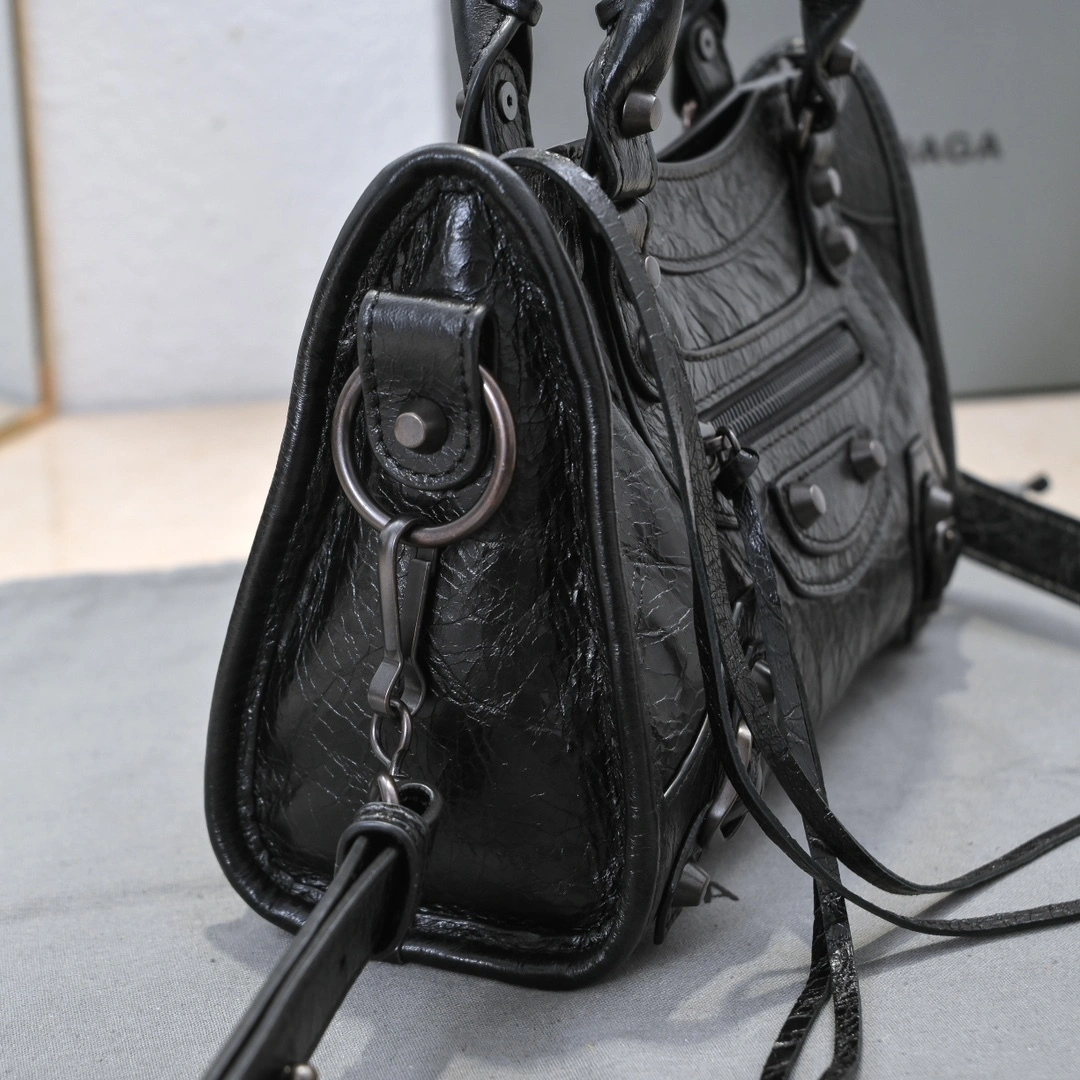 Balenciaga 2024 Lie City Studded Motorcycle Bag Resilient 61007