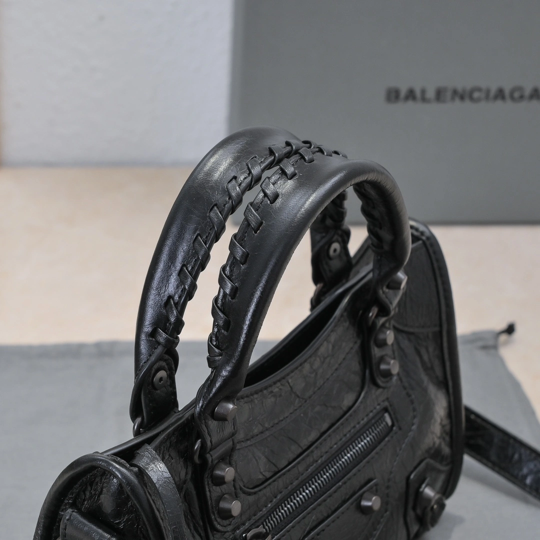 Balenciaga 2024 Lie City Studded Motorcycle Bag Resilient 61007
