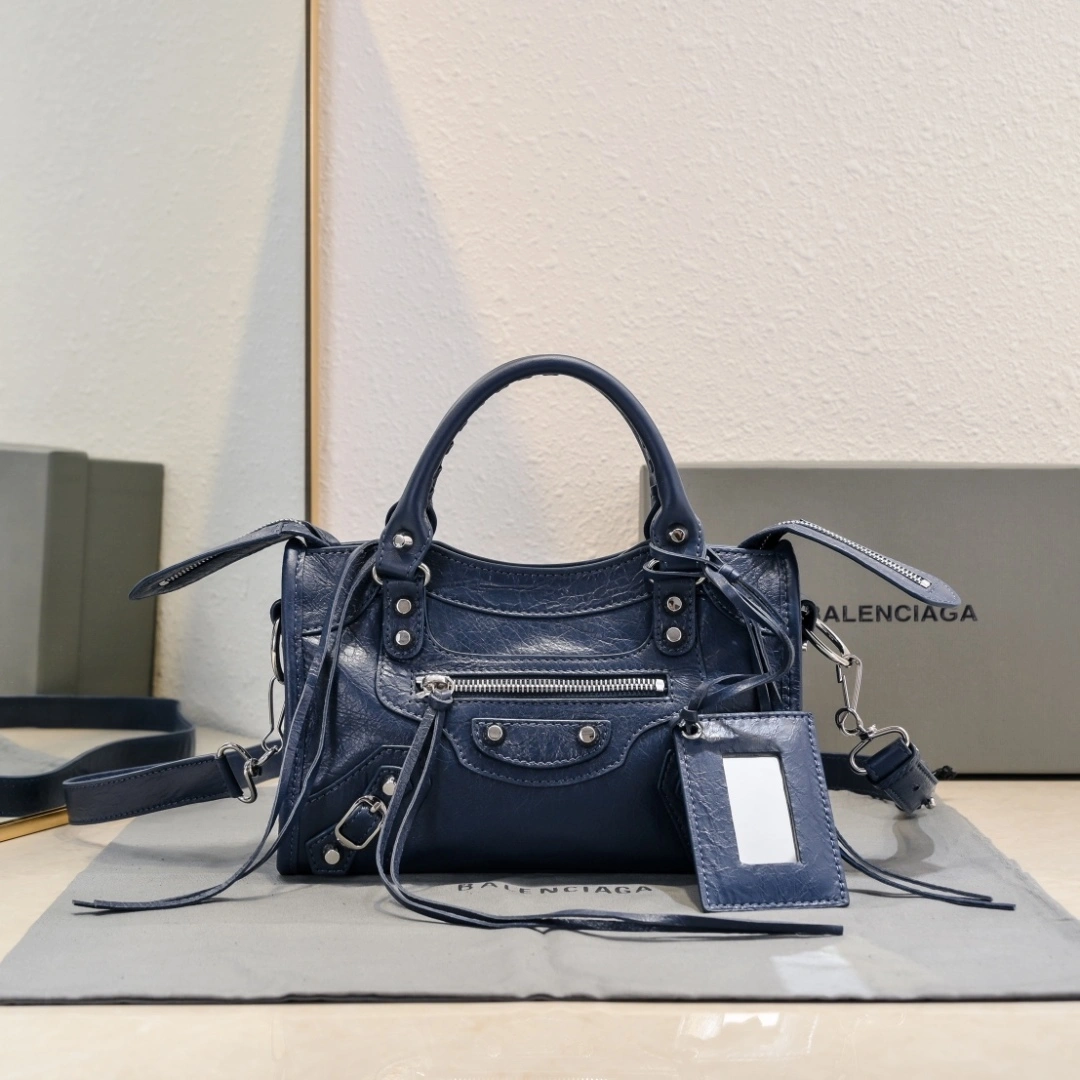 GoAnywhere Balenciaga 2024 Lie City Studded Motorcycle Bag 61006