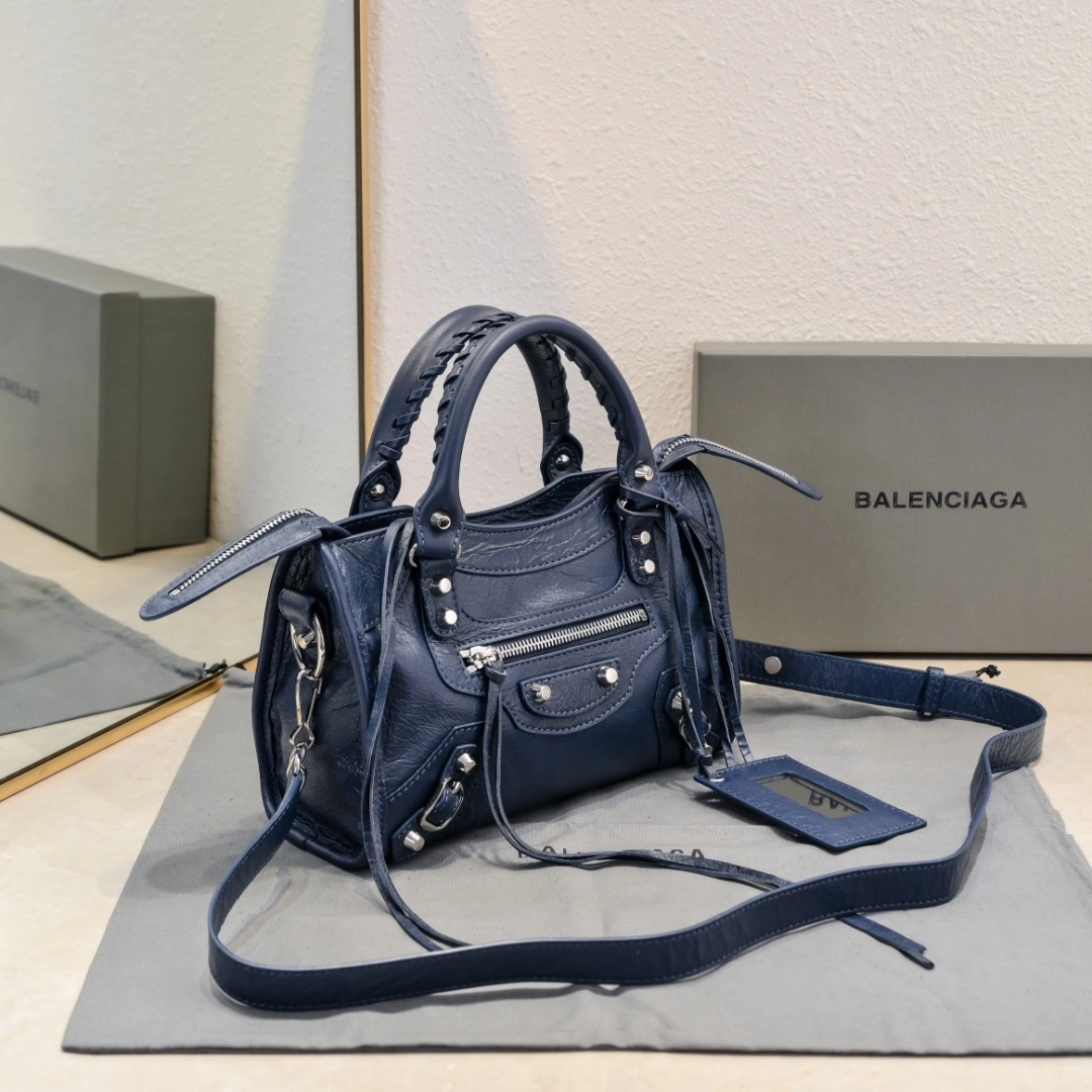 GoAnywhere Balenciaga 2024 Lie City Studded Motorcycle Bag 61006
