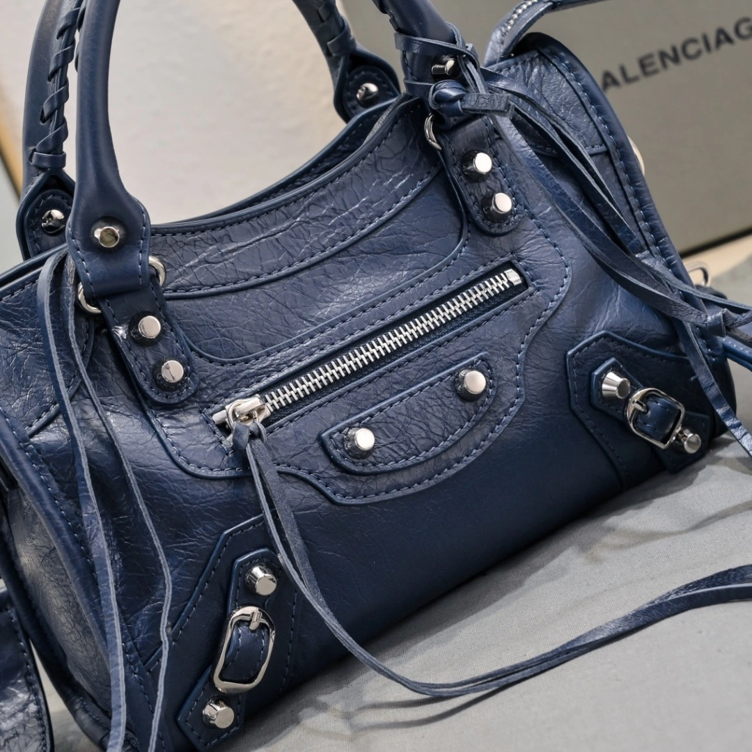 GoAnywhere Balenciaga 2024 Lie City Studded Motorcycle Bag 61006