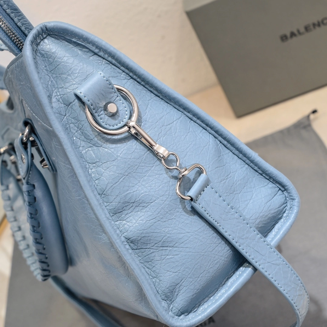 Sleek Balenciaga 2024 Lie City Vintage Motorcycle Bag 61038