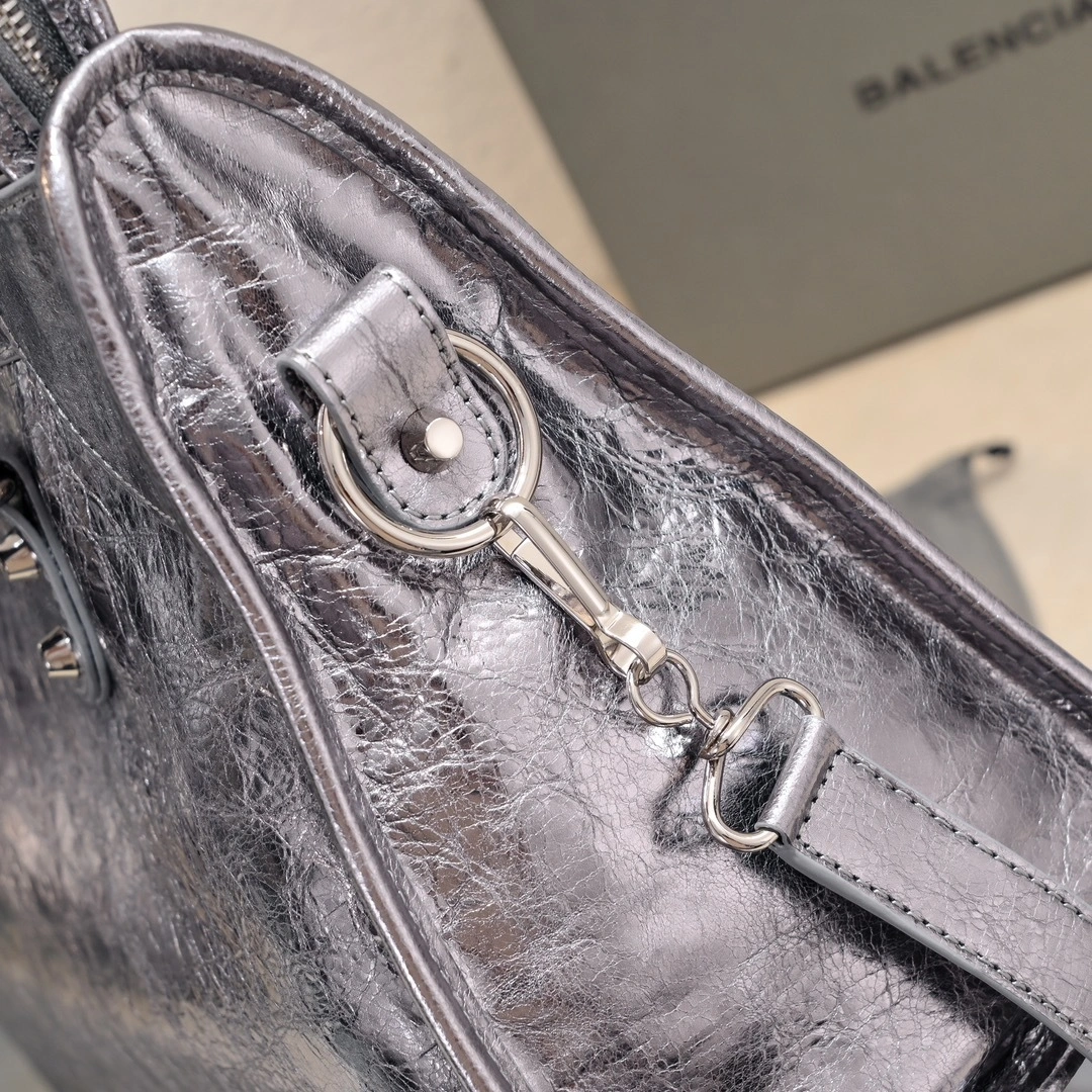 TechFriendly Balenciaga 2024 Lie City Vintage Motorcycle Bag 61078