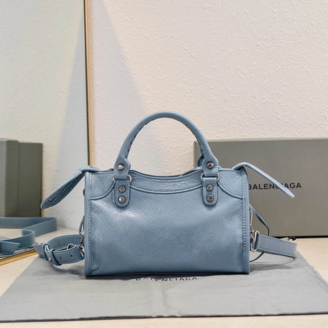Balenciaga 2024 Lie City Vintage Motorcycle Bag Durable 61017