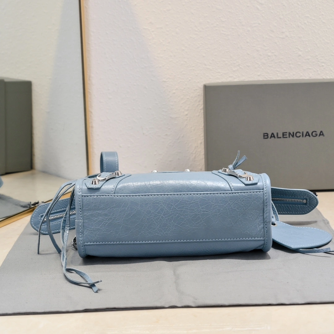 Balenciaga 2024 Lie City Vintage Motorcycle Bag Durable 61017