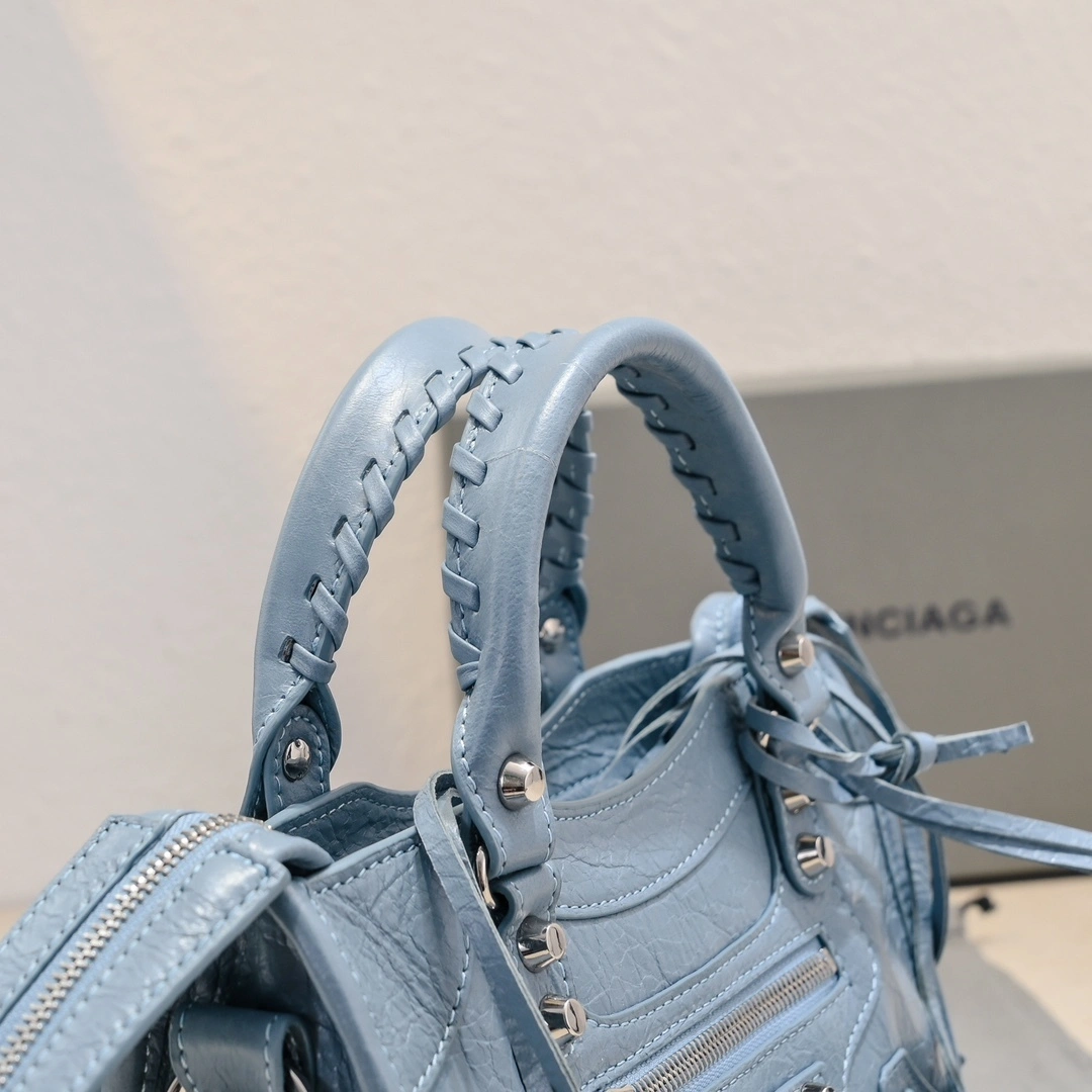 Balenciaga 2024 Lie City Vintage Motorcycle Bag Durable 61017