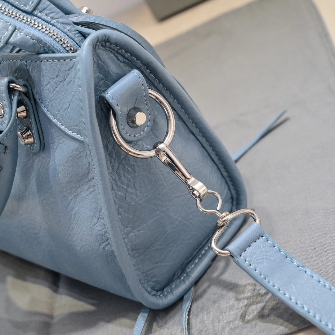 Balenciaga 2024 Lie City Vintage Motorcycle Bag Durable 61017