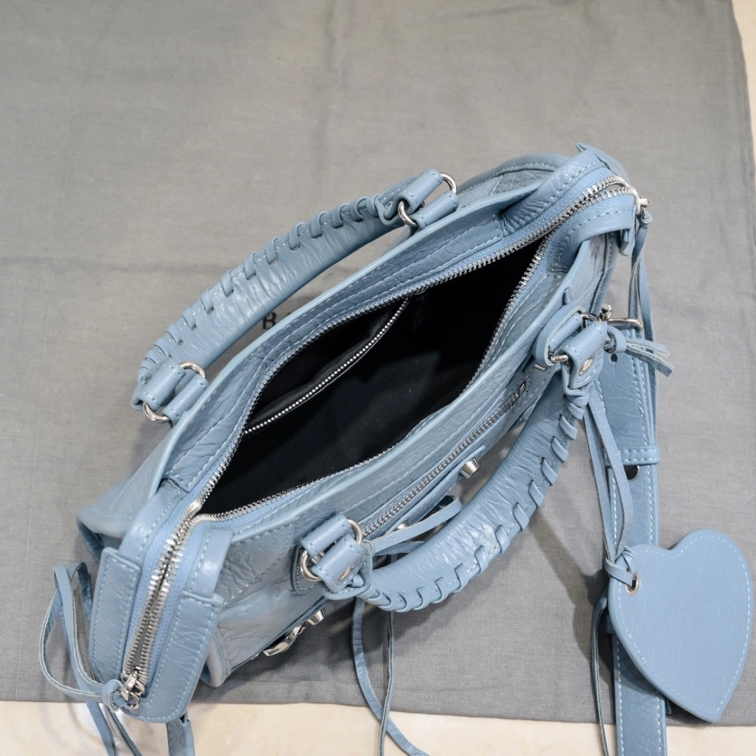 Balenciaga 2024 Lie City Vintage Motorcycle Bag Durable 61017
