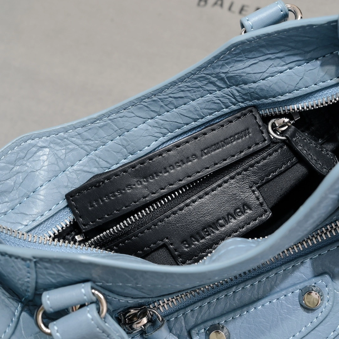 Balenciaga 2024 Lie City Vintage Motorcycle Bag Durable 61017