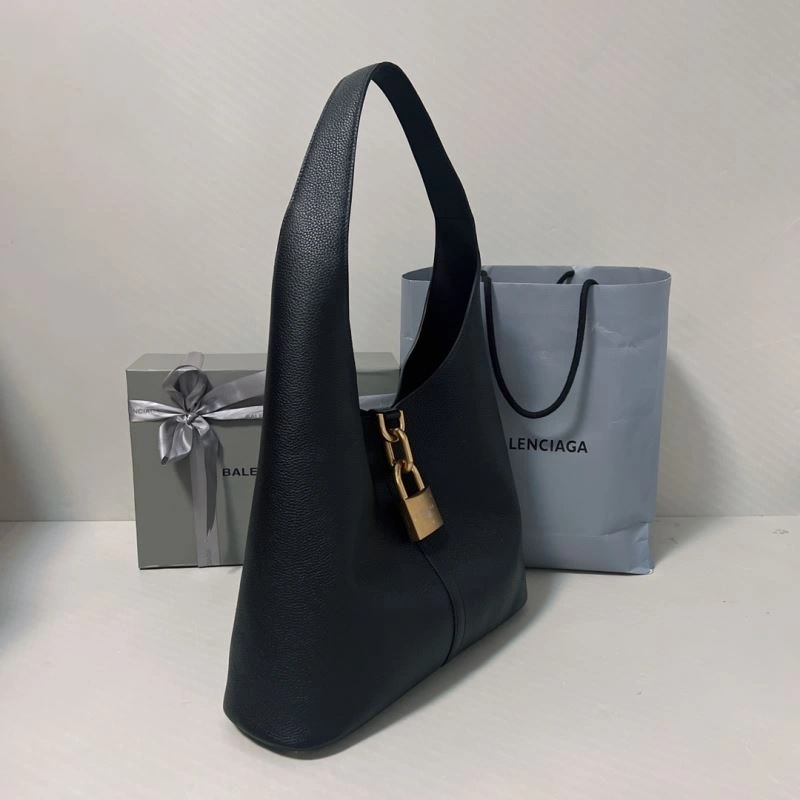 Balenciaga 2024 Lock Ornament  Hobo Bag Colorful 70061
