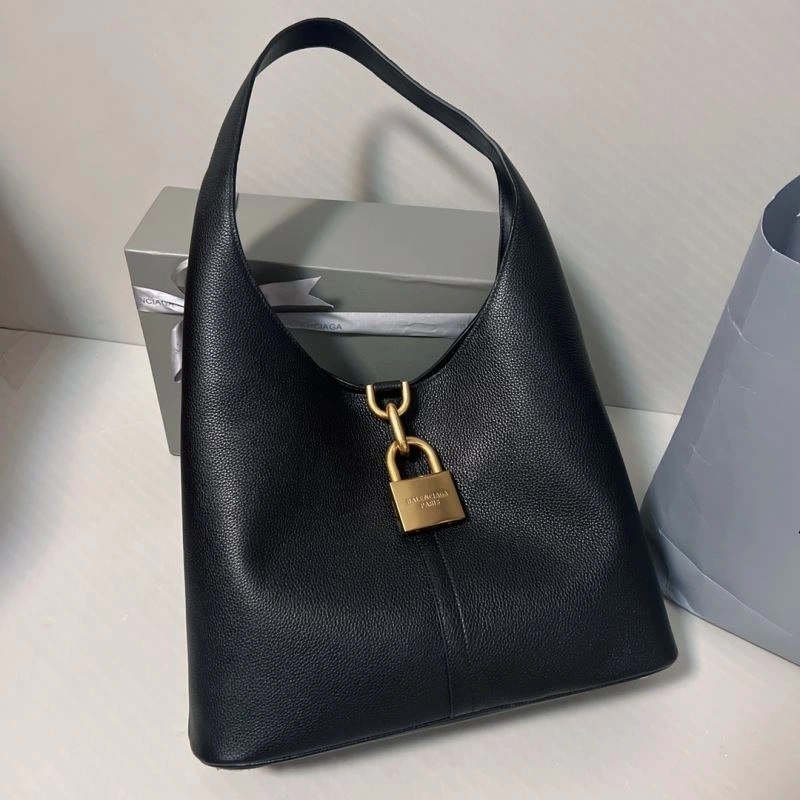 Balenciaga 2024 Lock Ornament  Hobo Bag Colorful 70061