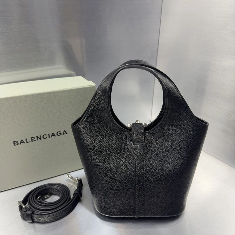 Balenciaga 2024 Mini Locker Hobo Bag with Silver Lock Breathable 75274