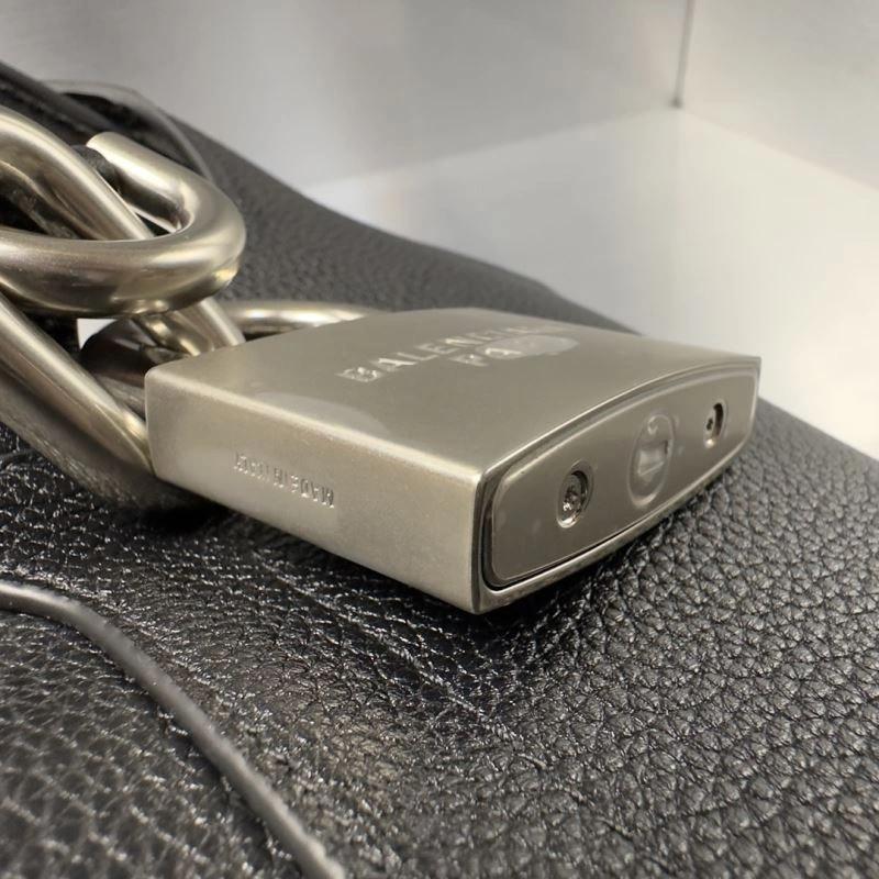 Balenciaga 2024 Mini Locker Hobo Bag with Silver Lock Breathable 75274