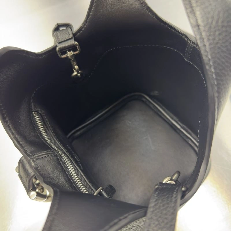 Balenciaga 2024 Mini Locker Hobo Bag with Silver Lock Breathable 75274