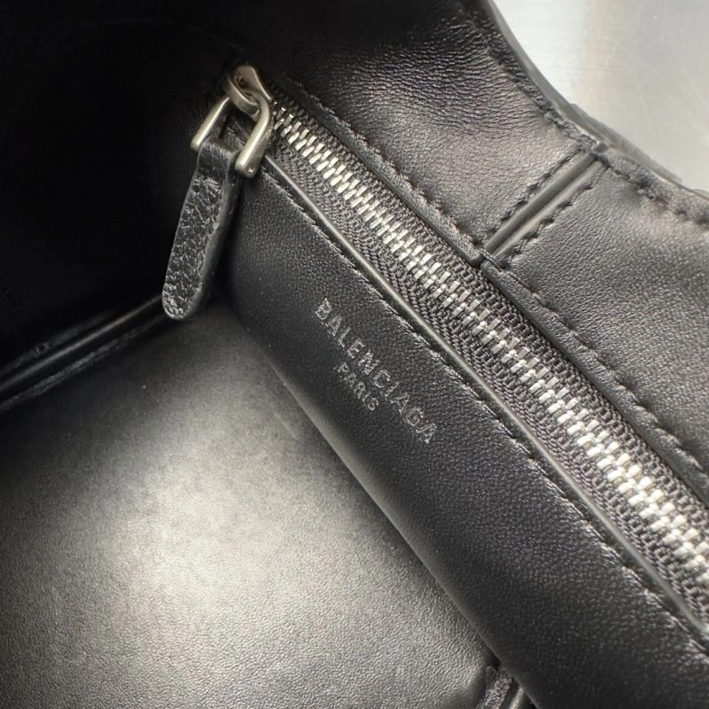 Balenciaga 2024 Mini Locker Hobo Bag with Silver Lock Breathable 75274