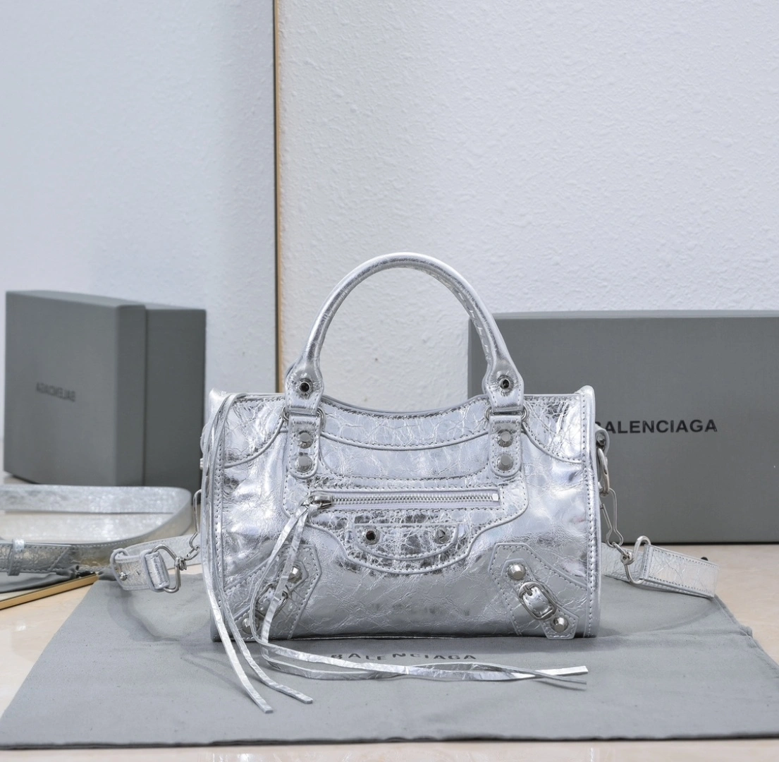 Breathable Balenciaga 2024 Retro  City Motorcycle Bag 60999