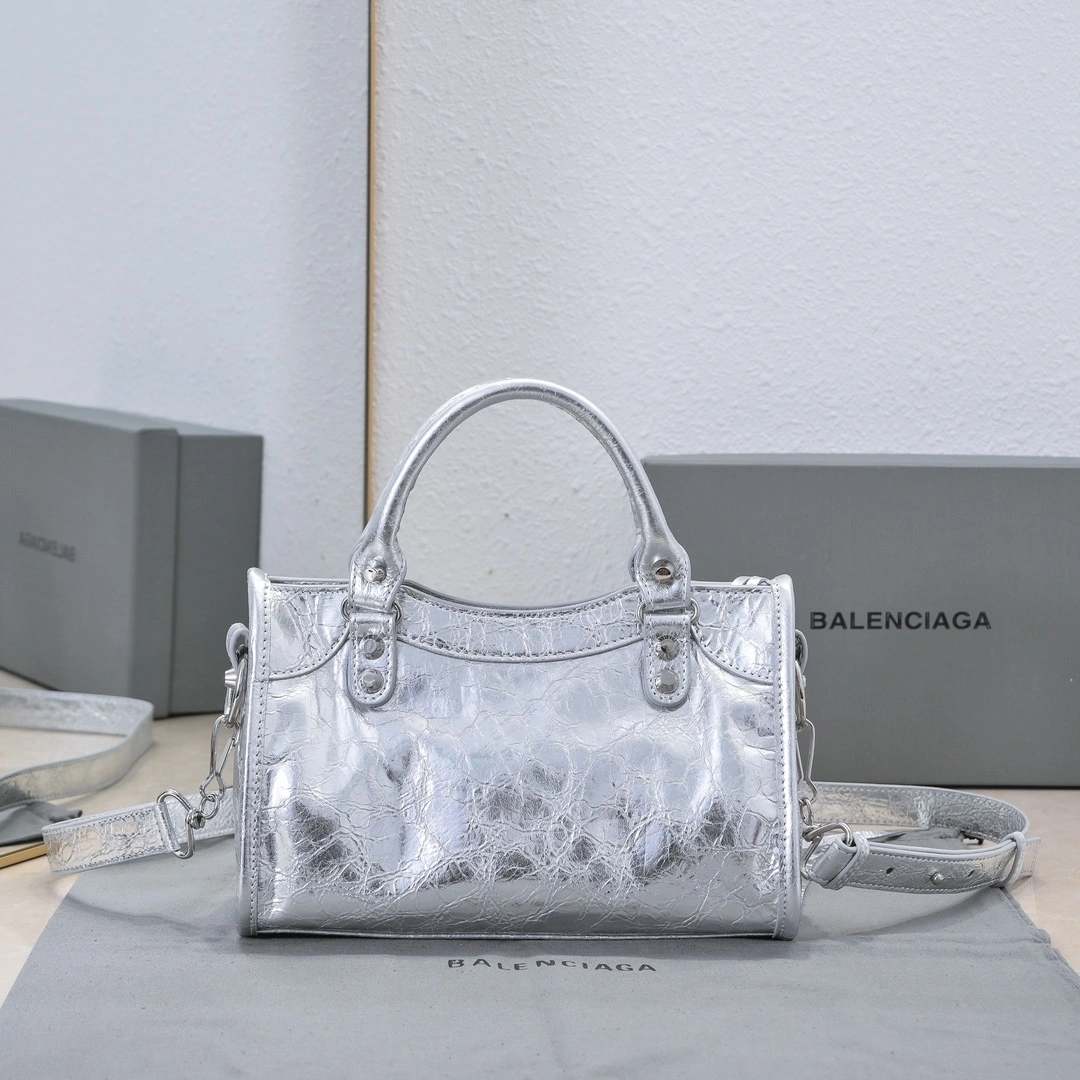 Breathable Balenciaga 2024 Retro  City Motorcycle Bag 60999