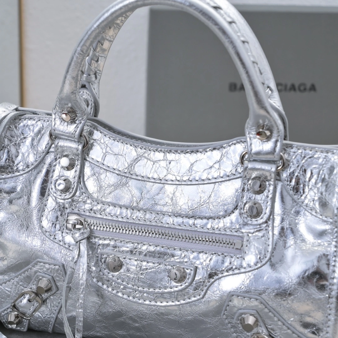 Breathable Balenciaga 2024 Retro  City Motorcycle Bag 60999