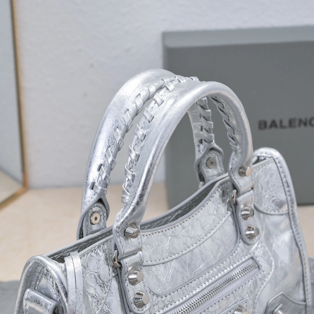 Breathable Balenciaga 2024 Retro  City Motorcycle Bag 60999