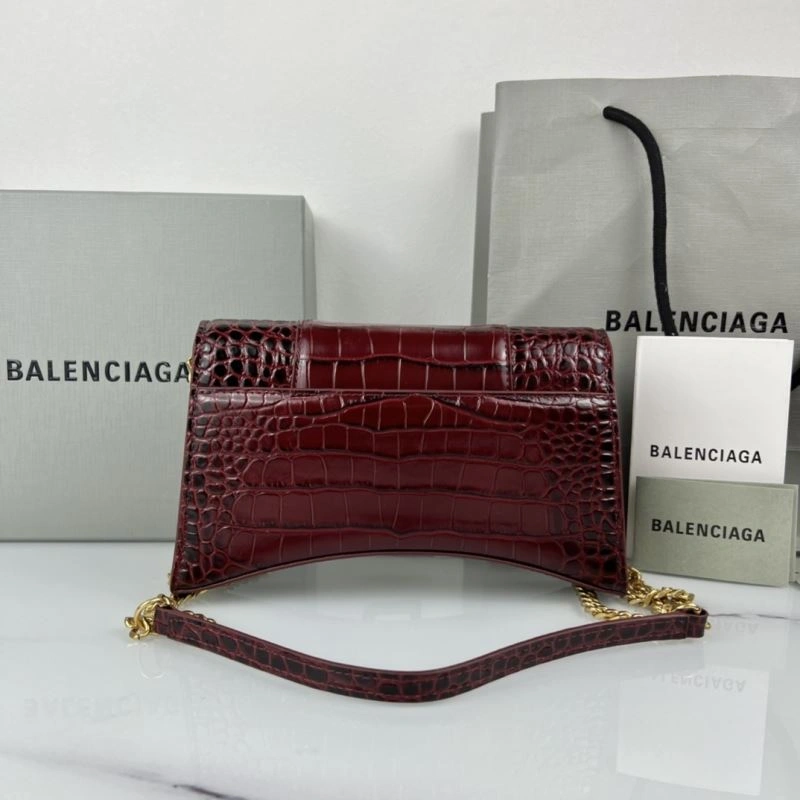 MultiPurpose Balenciaga 23cm Hourglass B Chain Crossbody Bag - Iconic Half-Moon Design 78648