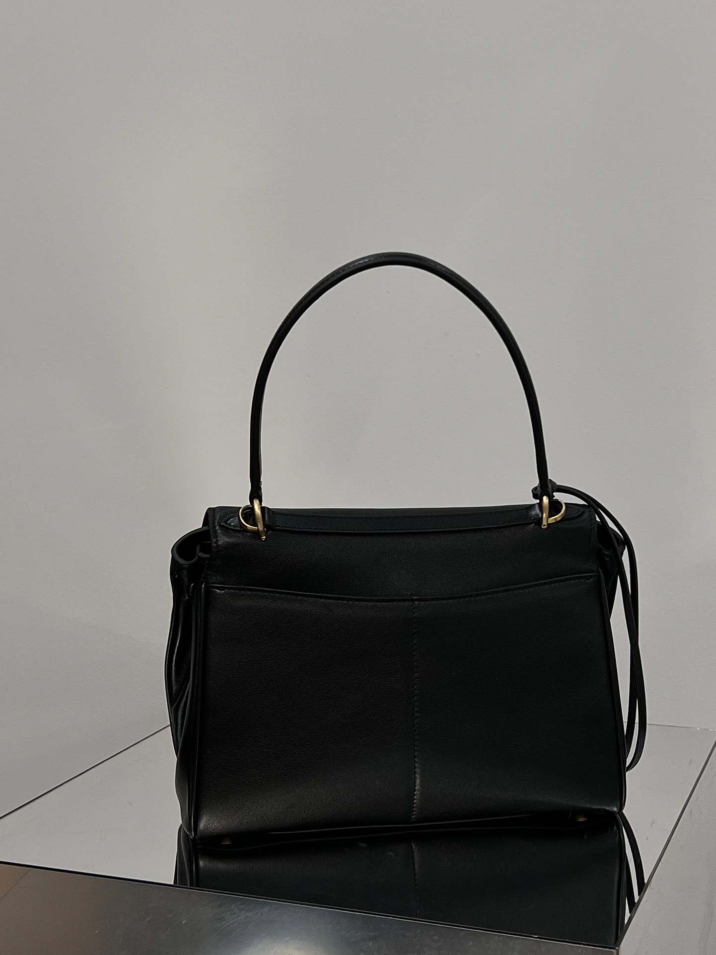 Upgraded Balenciaga 24S Black Gold Slouchy Handbag -  Elegance Redefined 72561