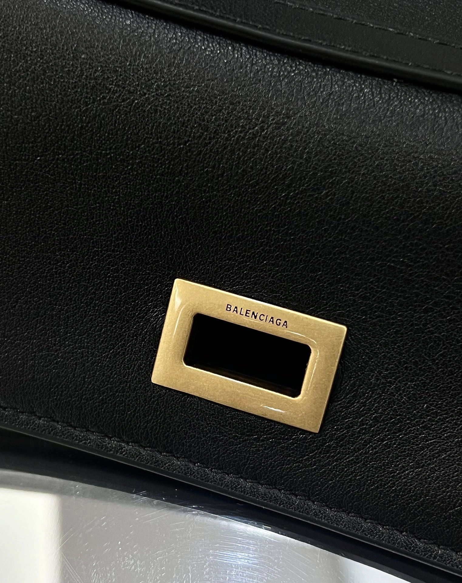 Upgraded Balenciaga 24S Black Gold Slouchy Handbag -  Elegance Redefined 72561