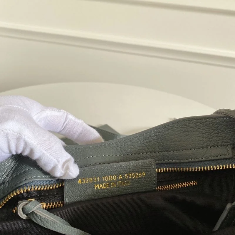 Versatile Balenciaga Antique Gold Studded Goat Leather Motorcycle Bag -Balenciaga 38316