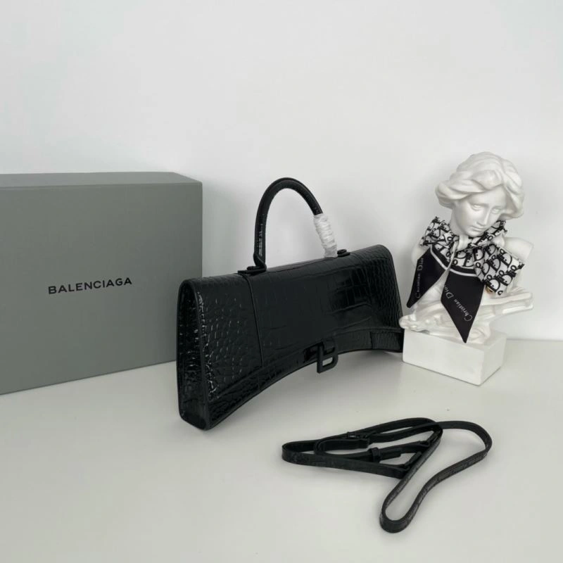 Balenciaga Arc-Shaped Hourglass Plus Crocodile Leather Bag Upgraded 72623