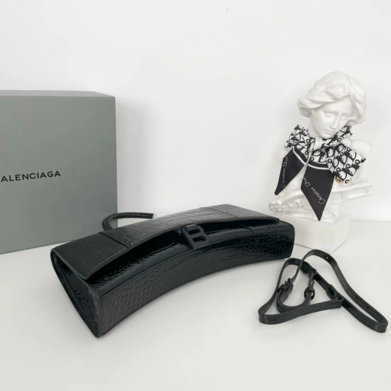 Balenciaga Arc-Shaped Hourglass Plus Crocodile Leather Bag Upgraded 72623