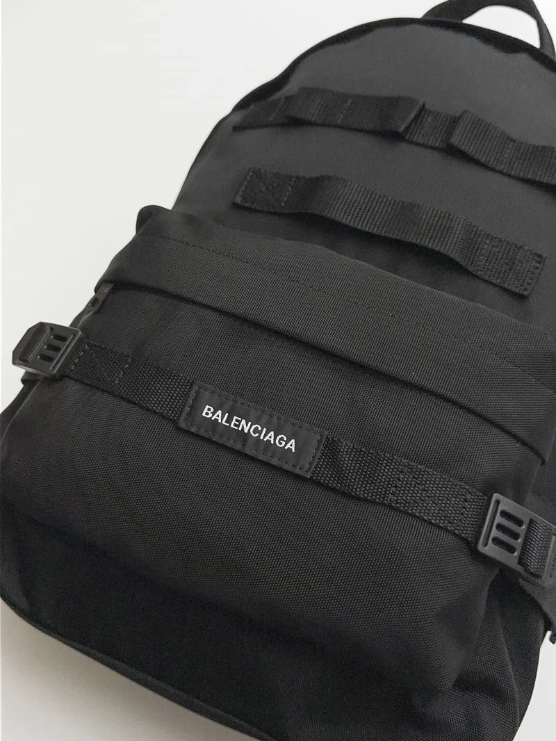 Fashionable Balenciaga Army Black Waterproof Nylon Multi-Use Backpack 38329