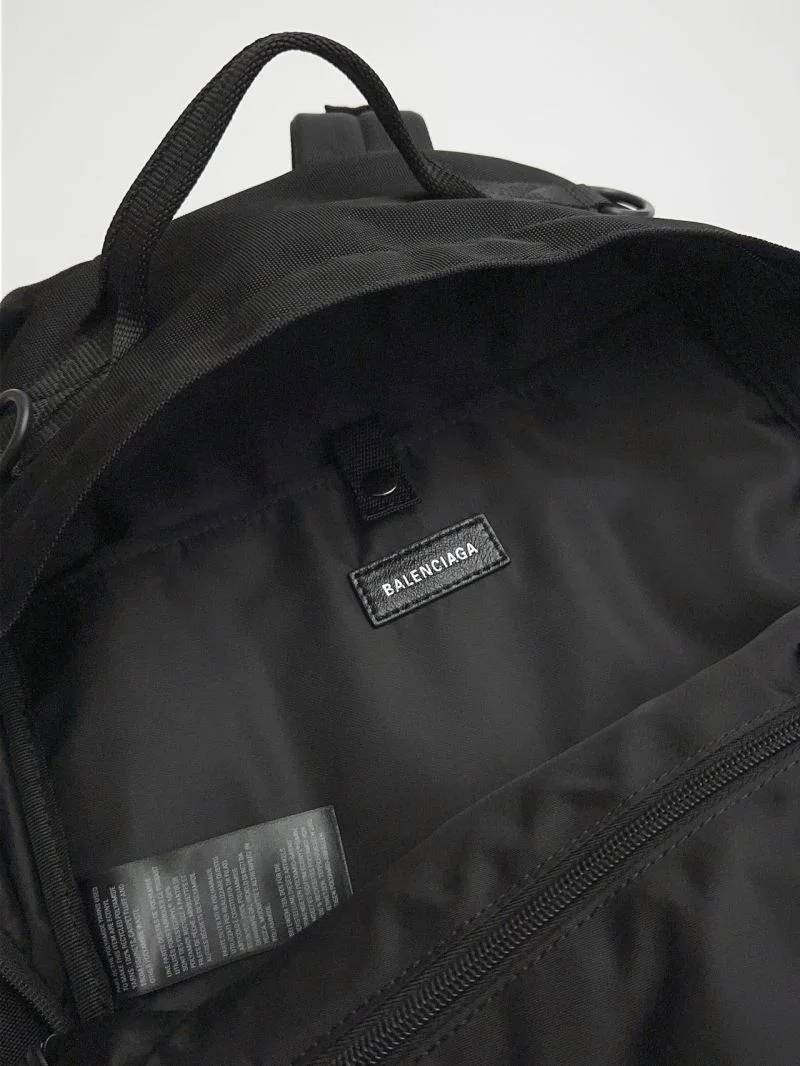 Fashionable Balenciaga Army Black Waterproof Nylon Multi-Use Backpack 38329
