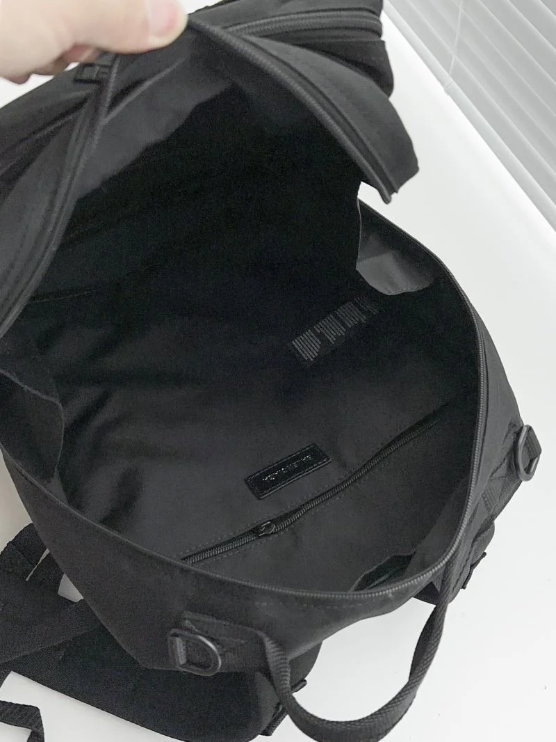 QuickDry Balenciaga Army SPACE Black Nylon Multi-Compartment Backpack 38324