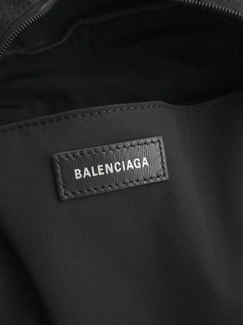 QuickDry Balenciaga Army SPACE Black Nylon Multi-Compartment Backpack 38324