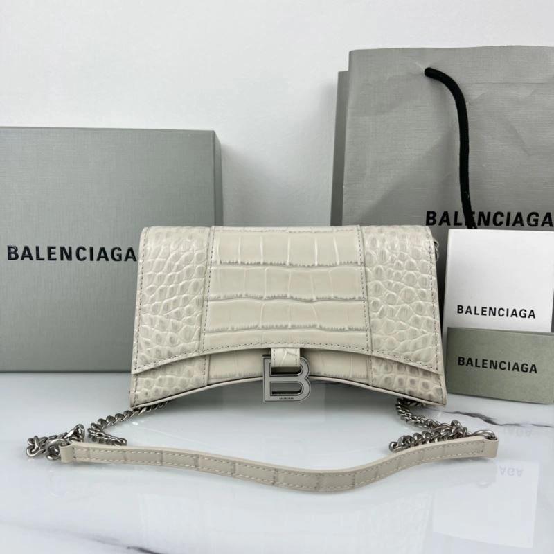 Balenciaga B Brand Hourglass Mini Chain Crossbody Bag in Cowhide HighPerformance 78640
