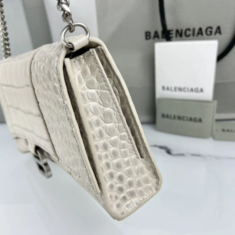 Balenciaga B Brand Hourglass Mini Chain Crossbody Bag in Cowhide HighPerformance 78640