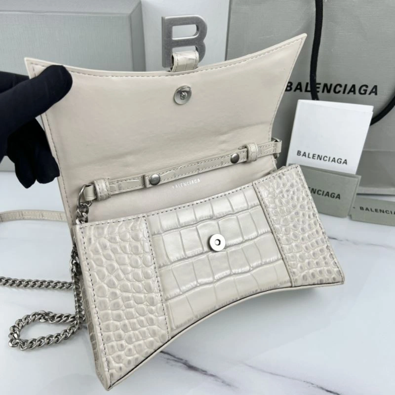 Balenciaga B Brand Hourglass Mini Chain Crossbody Bag in Cowhide HighPerformance 78640