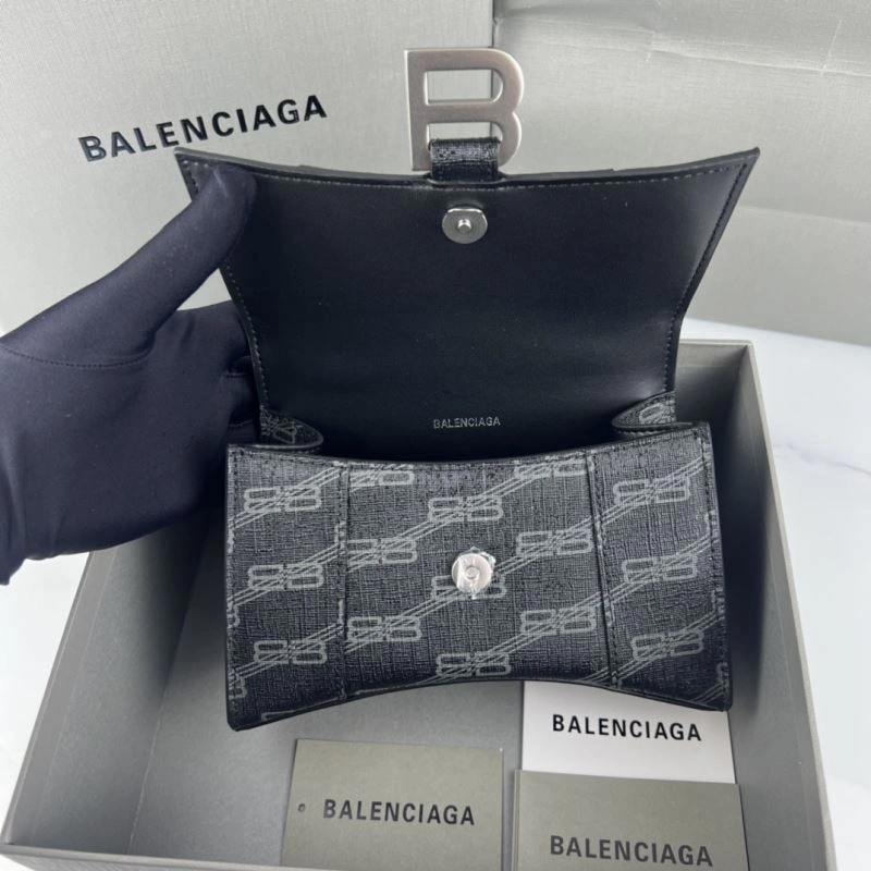 Balenciaga BB Monogram Hourglass Bag in Old Flower Black Cozy 78675