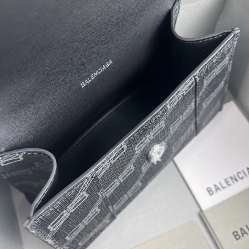 Balenciaga BB Monogram Hourglass Bag in Old Flower Black Cozy 78675