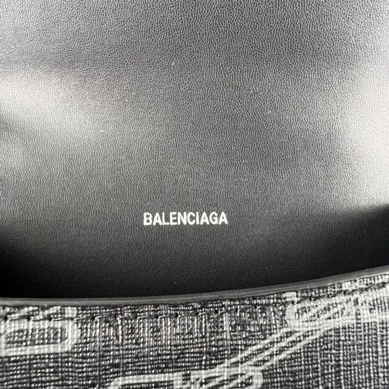 Balenciaga BB Monogram Hourglass Bag in Old Flower Black Cozy 78675